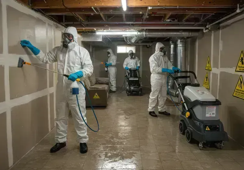 Basement Moisture Removal and Structural Drying process in Christian County, MO